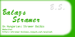 balazs stramer business card